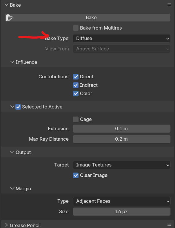 Bake Type Diffuse